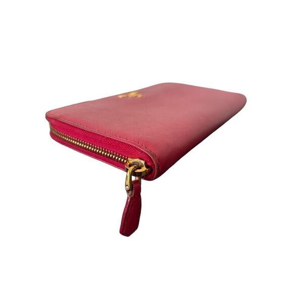 Authentic Prada Zip Wallet Pink Saffiano Leather - Picture 9 of 10